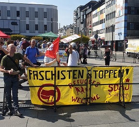 Thorsten Pohl am 30. August 2019 bei der islamkritischen Demonstration in Solingen