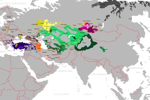 Die Verbreitung von Turksprachen in Asien und Europa