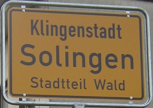 Ortseingangsschild von Solingen-Wald