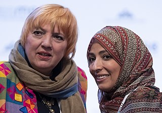 Claudia Roth und Tawakkol Karman