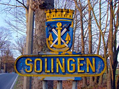 Das Wappen der Klingenstadt Solingen.